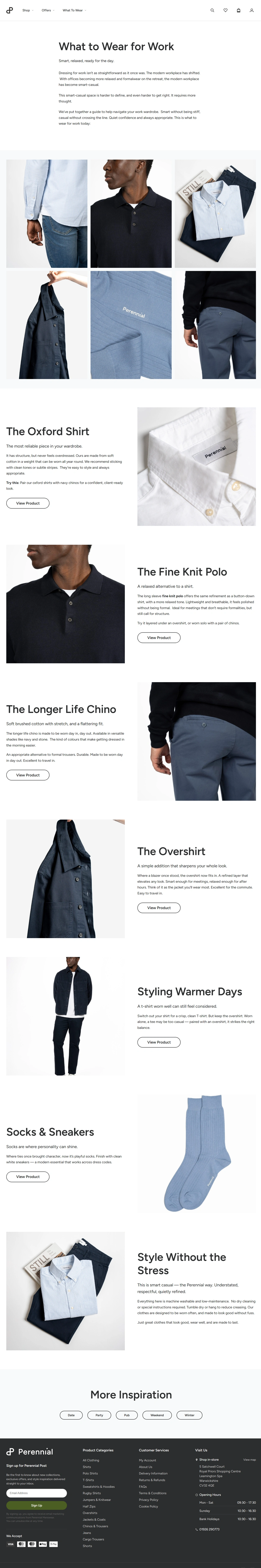 Perennial Menswear what to wear guide