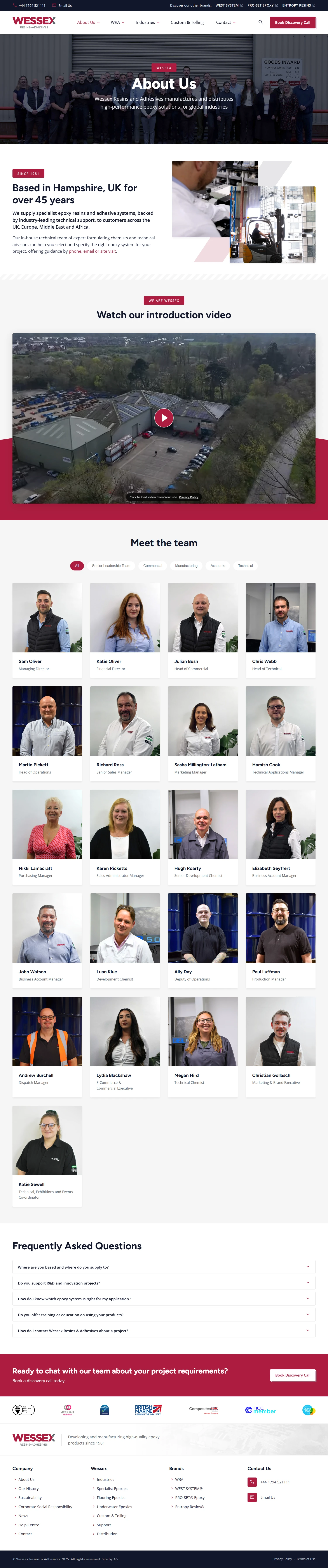 Wessex Resins about page