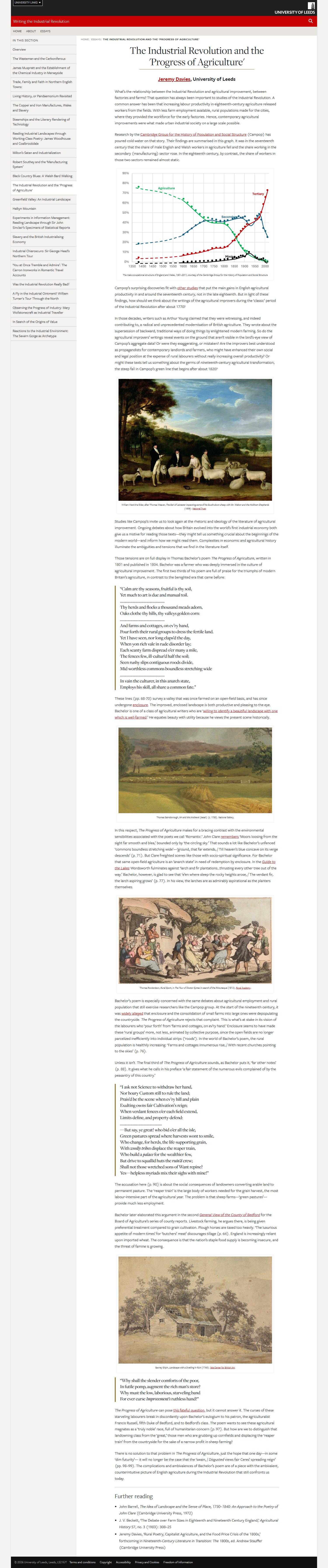 Writing the Industrial Revolution essay page