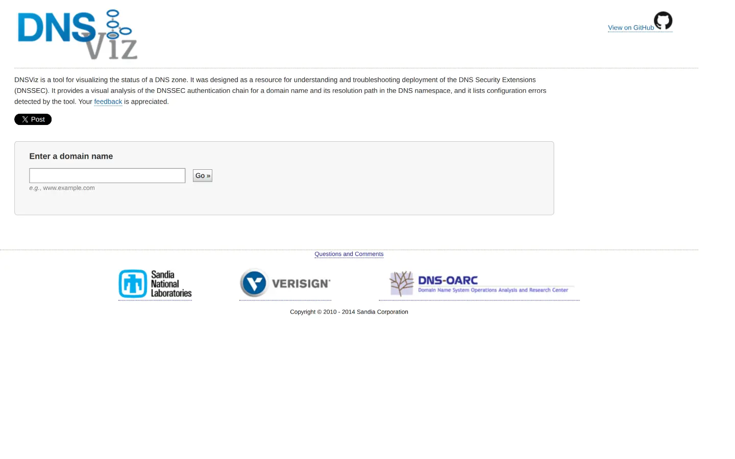 DNSViz DNSSEC visualisation tool
