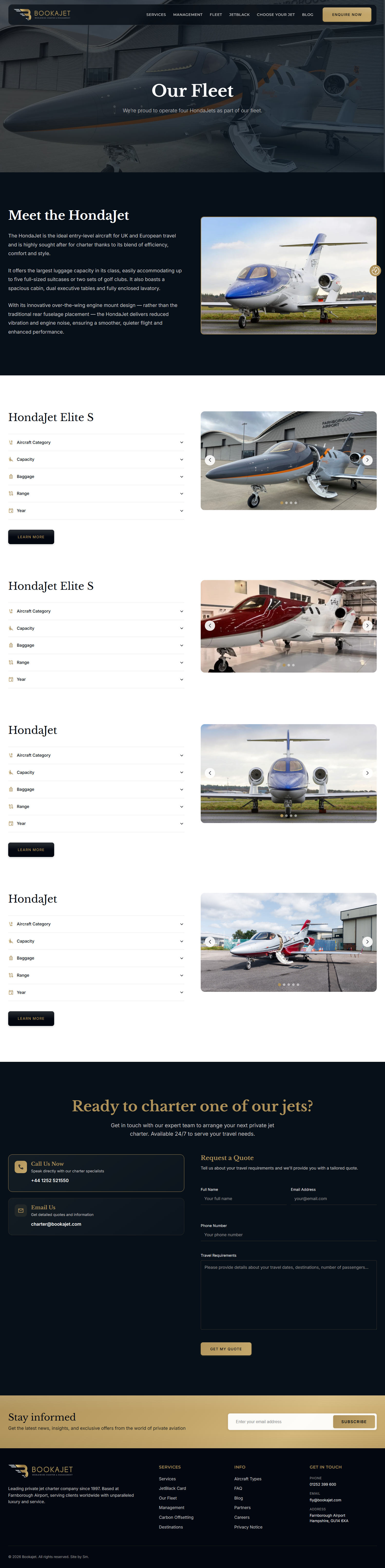 Fleet showcase page